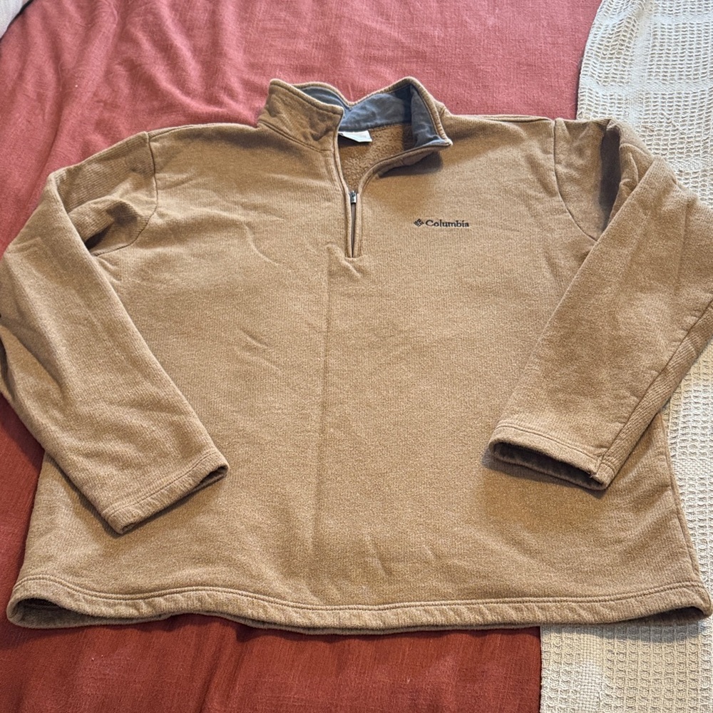 Columbia Brown Fleece Half-Zip Pullover